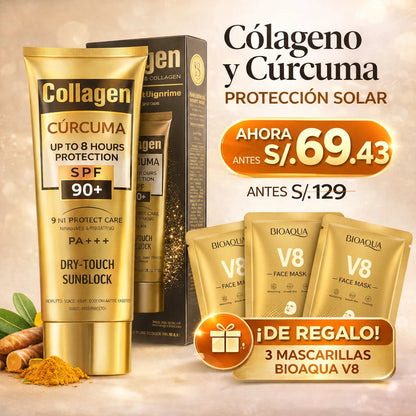 PROTECTOR SOLAR SPF +90 PREMIUM CON CÚRCUMA Y COLÁGENO Y VITAMINA C