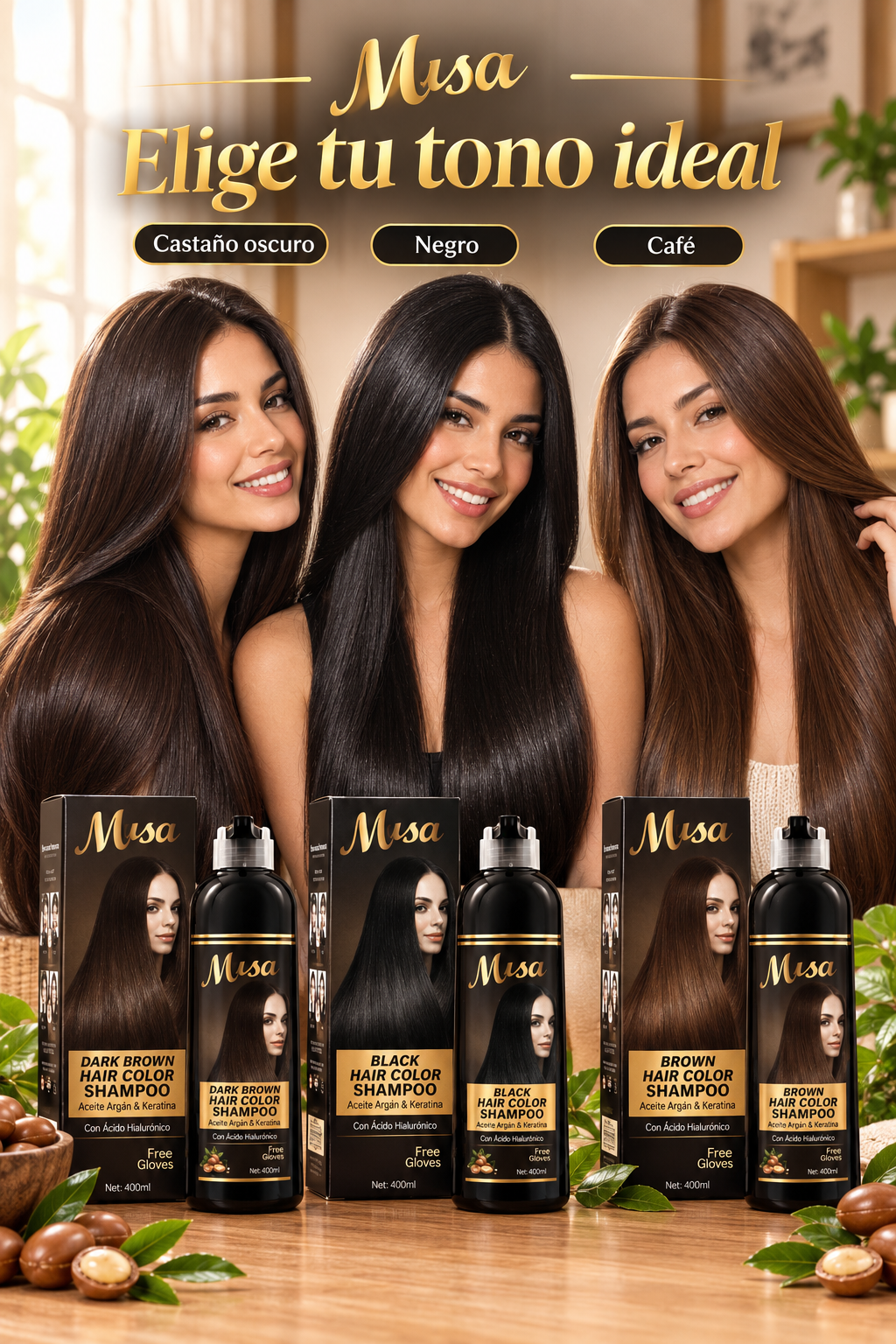 Shampoo Tinte Natural · Dile Adiós a las Canas